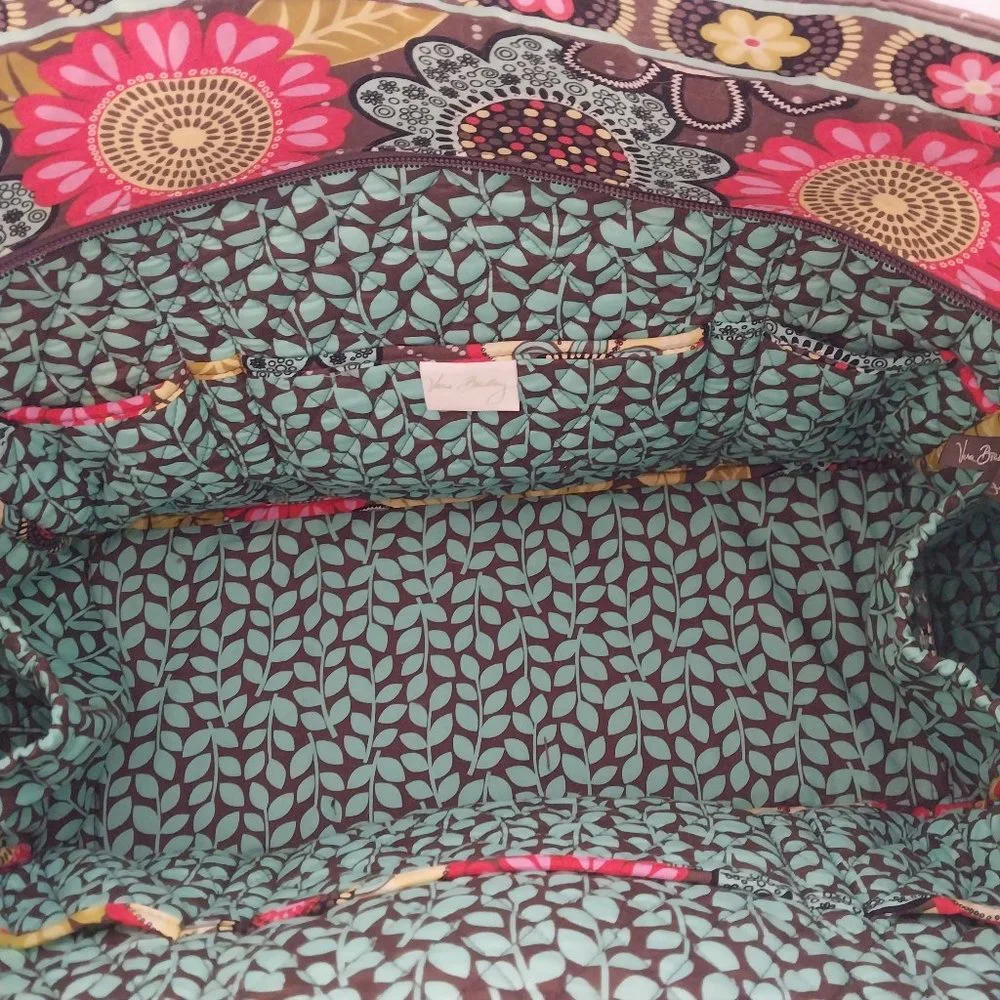 Vera Bradley Perfect Petals Large Quilted Multicolor Floral Travel Tote Bag NWOT